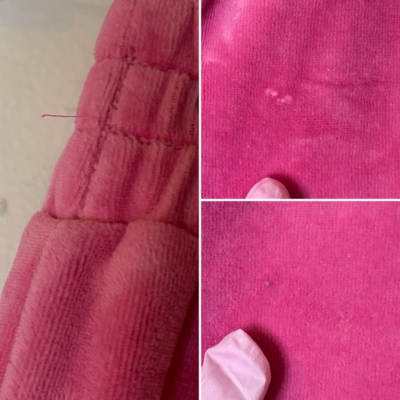 Superdown Penelope Pink Velvet/Velour Sweatpants, Pockets, Jogger Ankle Cuffs, M - Picture 7 of 8